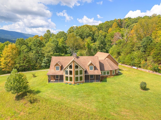 1782 Wolf Creek Rd, Narrows, VA 24124 - aerial view of property and surrounding area featuring a forest