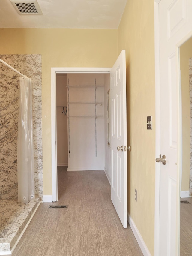 1782 Wolf Creek Rd, Narrows, VA 24124 - hall with wood finished floors and baseboards