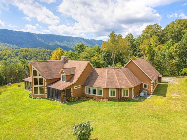 1782 Wolf Creek Rd, Narrows, VA 24124 - view from above of property featuring a mountainous background and a forest