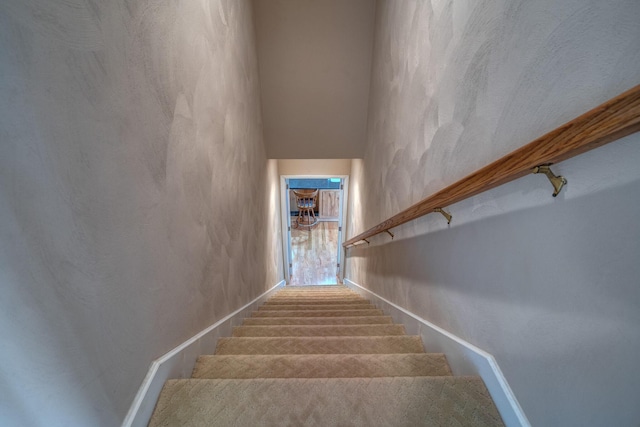 1782 Wolf Creek Rd, Narrows, VA 24124 - staircase with baseboards