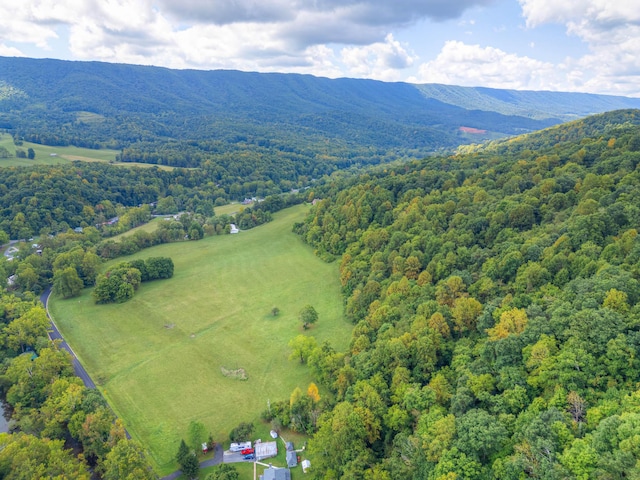 1782 Wolf Creek Rd, Narrows, VA 24124 - bird's eye view of a mountain backdrop and a heavily wooded area