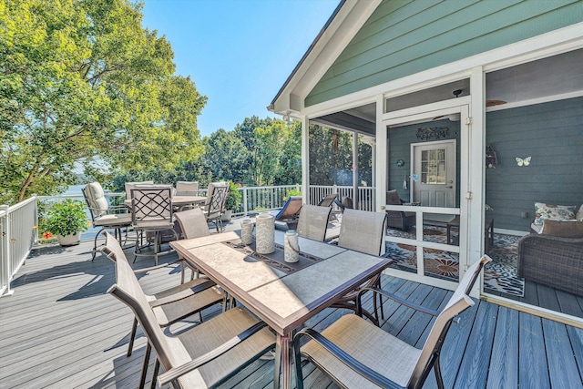 view of wooden deck