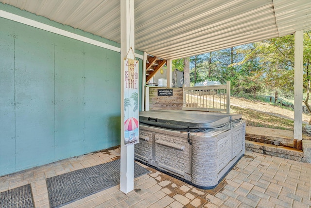 view of patio with area for grilling