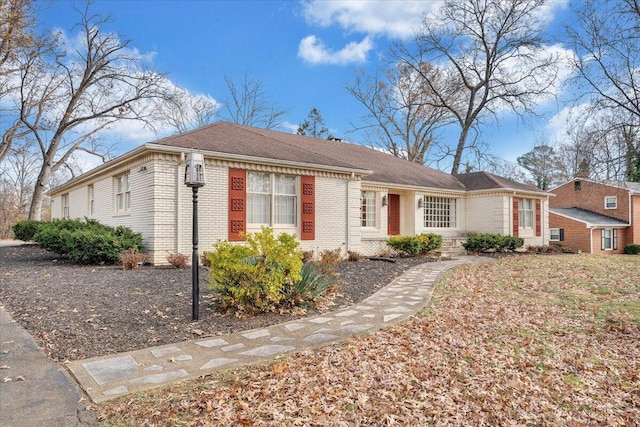 view of single story home