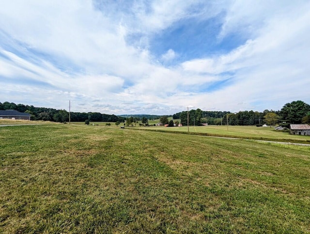 view of yard featuring a rural view