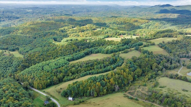 aerial view featuring a mountain view