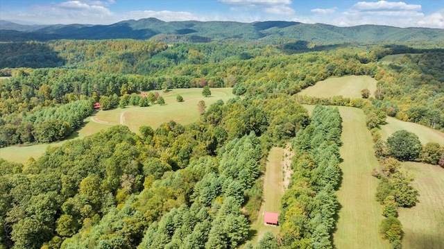 aerial view featuring a mountain view