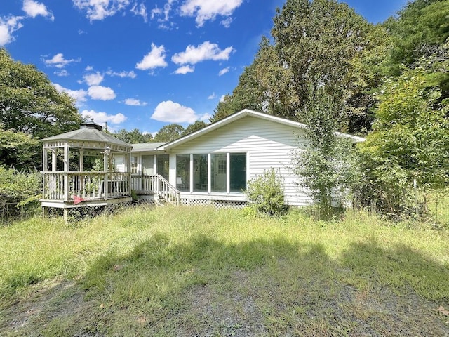 53 Woodberry Ln, Galax, VA 24333 - back of house with a gazebo