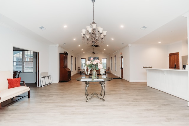 interior space featuring a notable chandelier