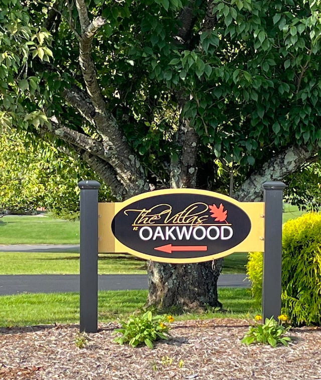 view of community sign