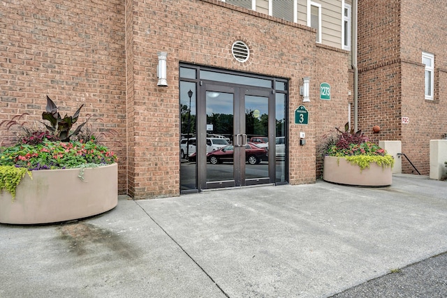 entrance to property with french doors