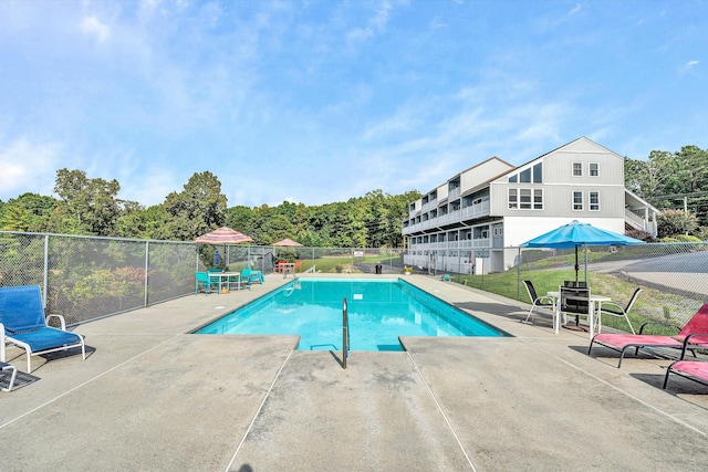 view of pool with a patio area