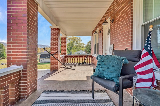 view of patio featuring covered porch