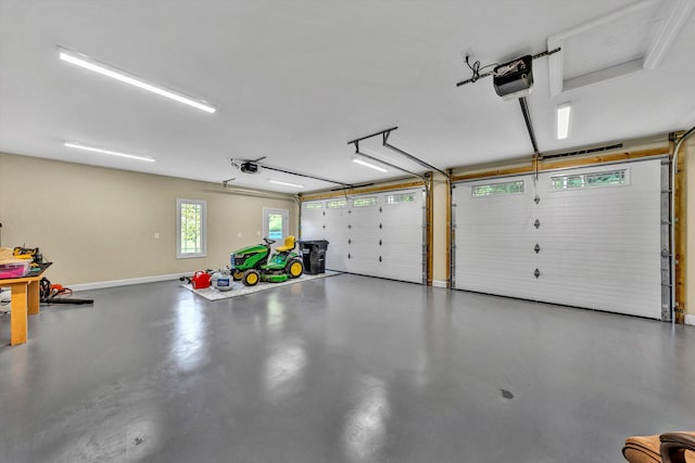 garage featuring a garage door opener