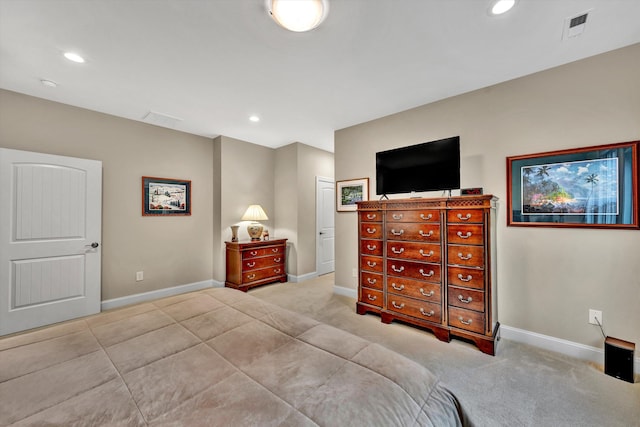 view of carpeted bedroom