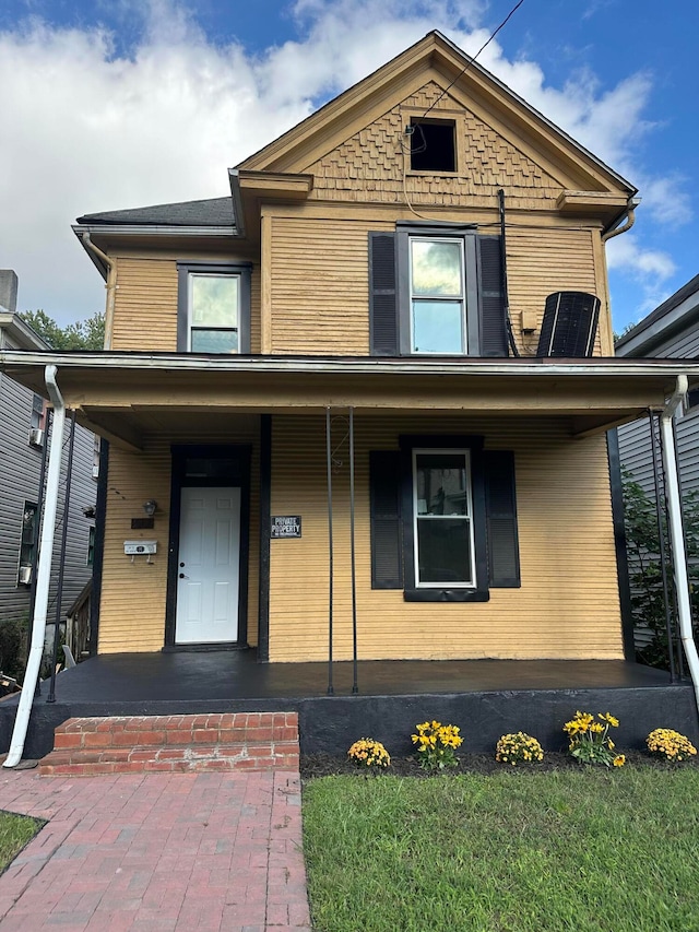 view of front of house with covered porch