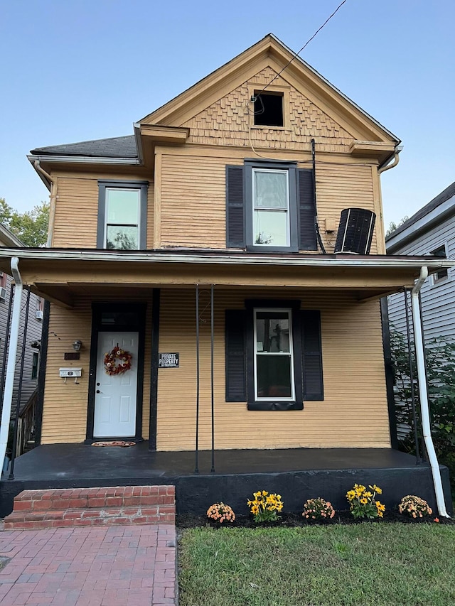 view of front of house featuring covered porch