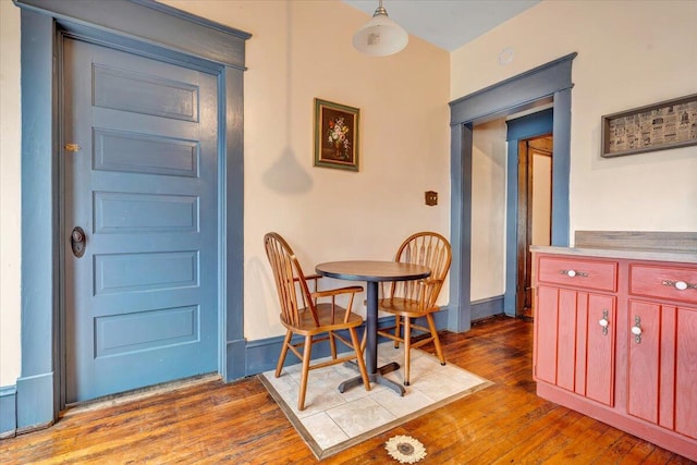 dining room featuring wood-type flooring