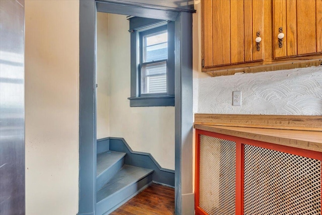 interior space with wood-type flooring