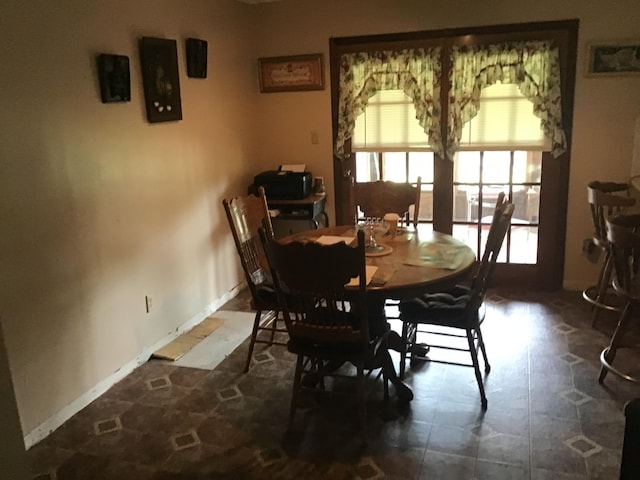 view of dining space