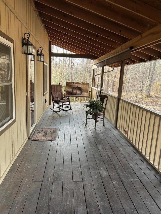 view of wooden terrace