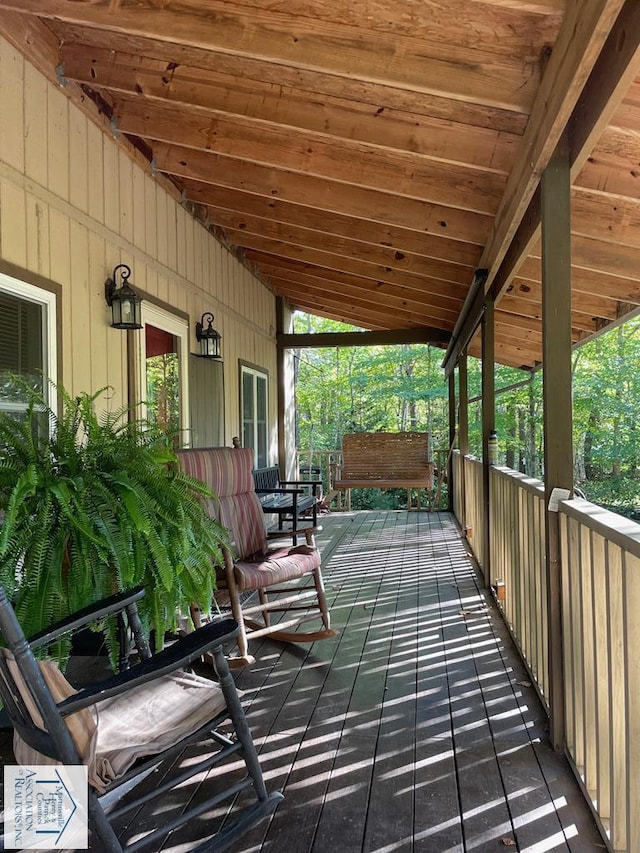 view of wooden deck