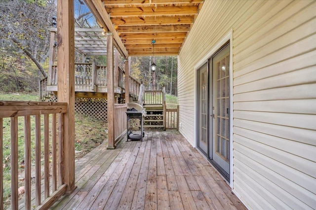 view of wooden terrace