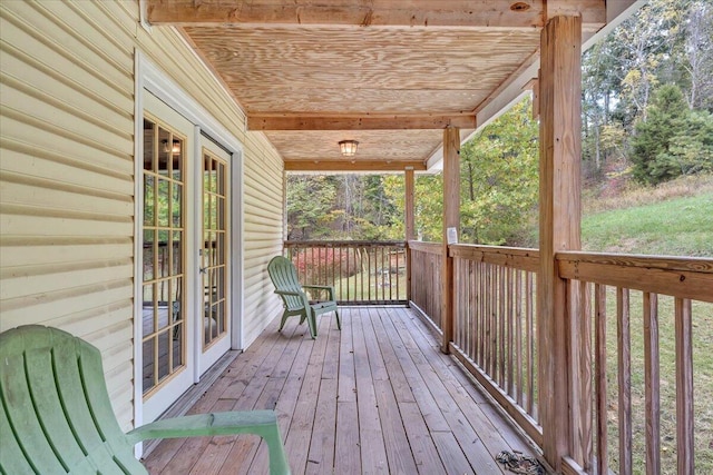 view of wooden terrace