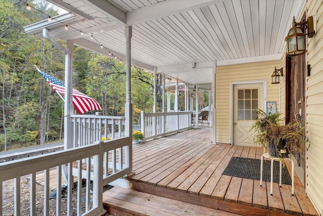 view of wooden deck