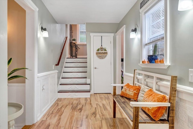 interior space featuring hardwood / wood-style flooring