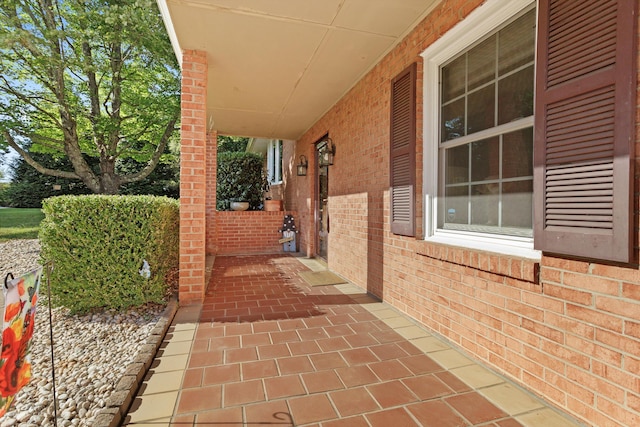 view of patio / terrace with a porch