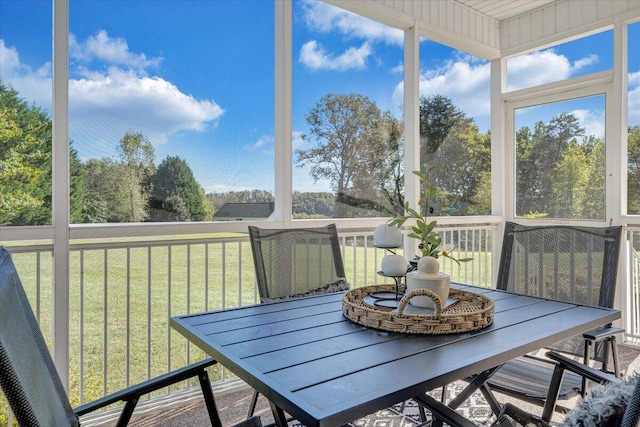 view of sunroom