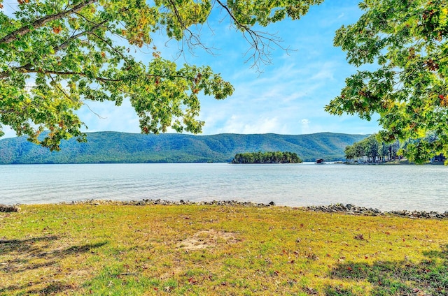 property view of water with a mountain view