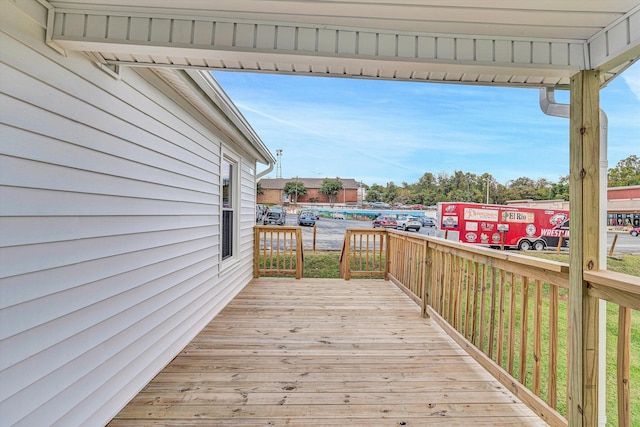 view of wooden deck