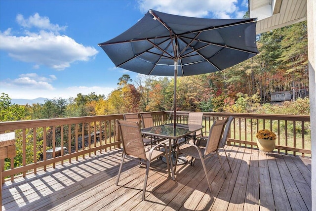 view of wooden deck