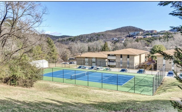 5260 Crossbow Cir Unit 3D, Roanoke, VA 24018 - view of tennis court featuring a mountain view