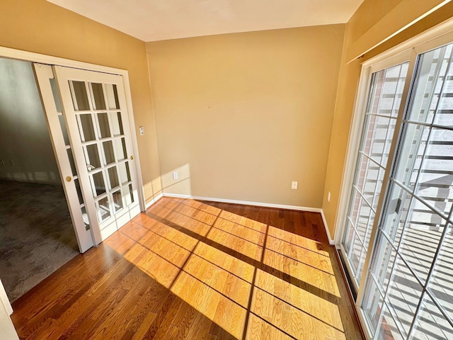 empty room with wood-type flooring