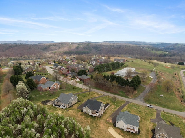 6913 Doral Dr, Radford, VA 24141 - birds eye view of property featuring a mountain view and a residential view