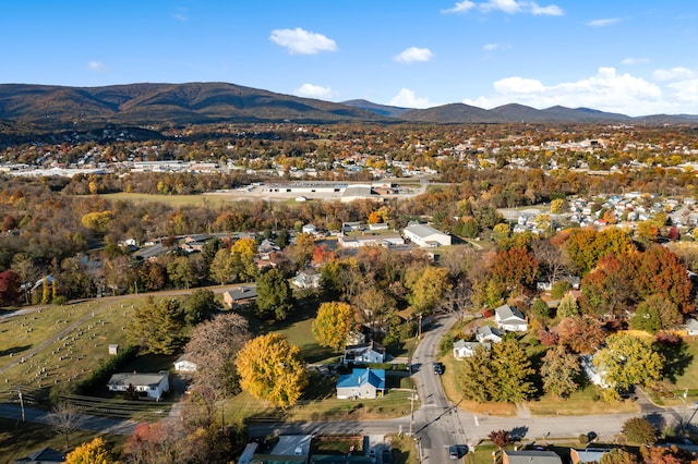 aerial view featuring a mountain view