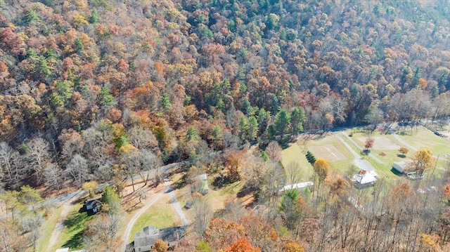 aerial view with a rural view