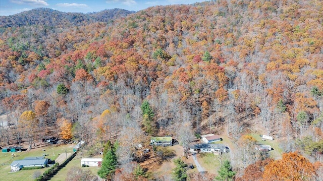 7820 Ogle Creek Rd, Covington, VA 24426 - aerial view of property and surrounding area featuring a forest and a mountainous background