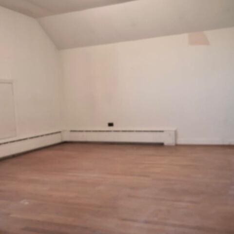 bonus room featuring lofted ceiling and hardwood / wood-style floors