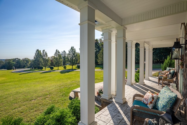 view of patio with covered porch