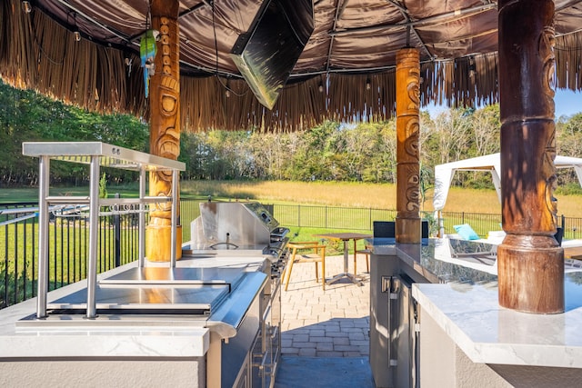 view of patio featuring area for grilling