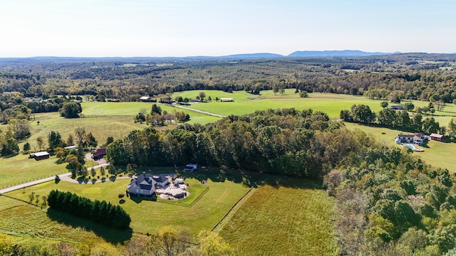 bird's eye view with a rural view