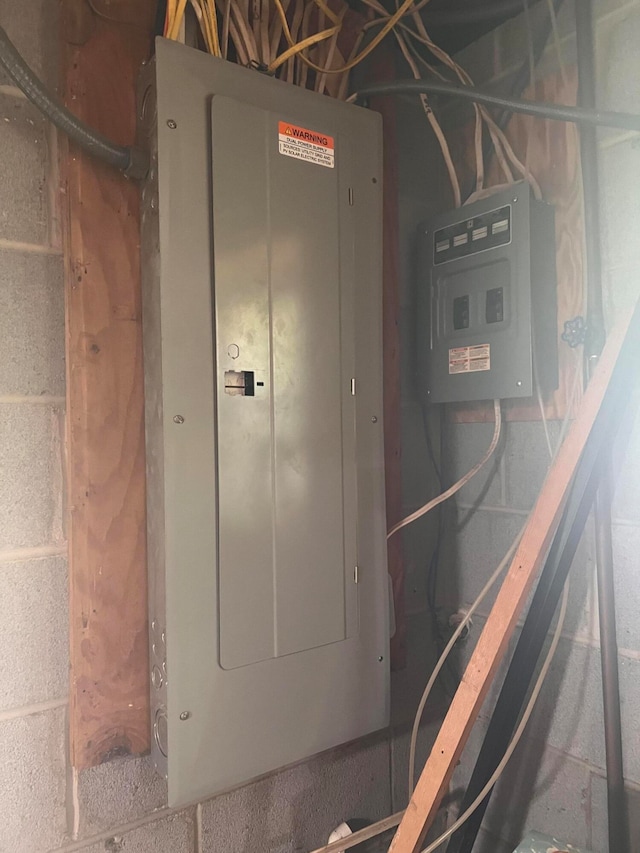 utility room with electric panel