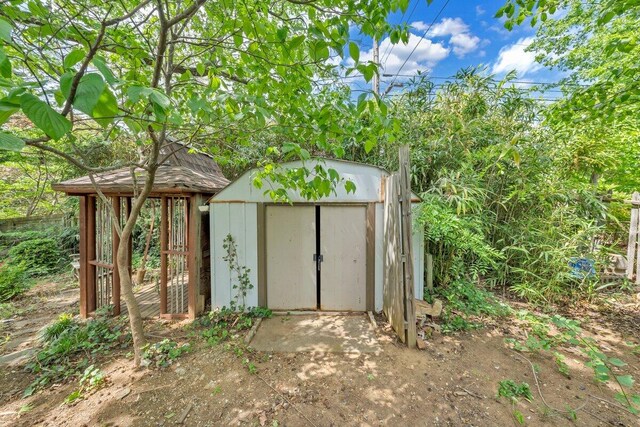 view of shed