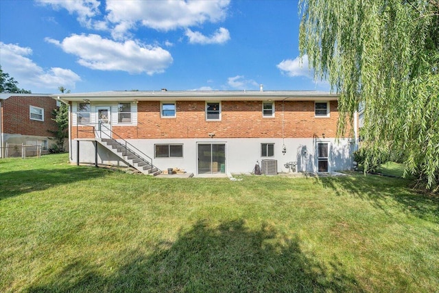 2422 Kingston Rd NW, Roanoke, VA 24017 - rear view of property featuring stairway and brick siding