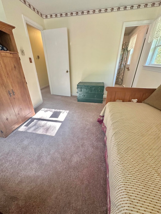 view of carpeted bedroom