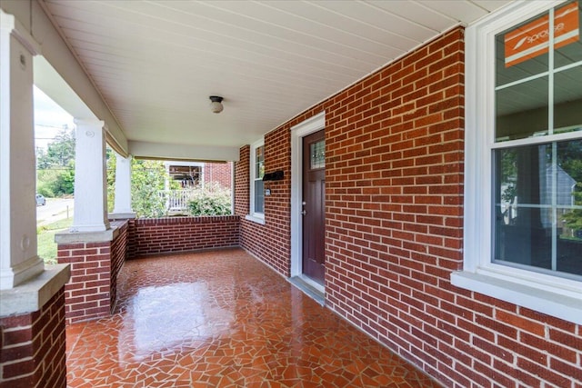 view of patio with a porch